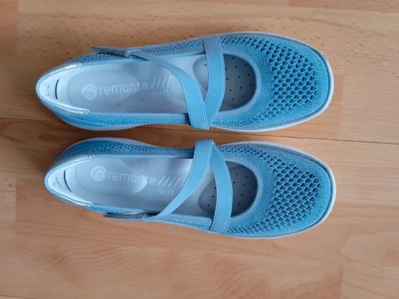 Remonte Ballerinas Gr. 39 hellblau neu