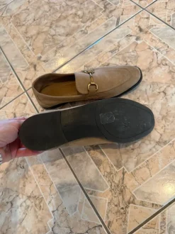 Reserved Slipper braun echtes Leder