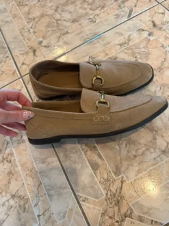 Reserved Slipper braun echtes Leder