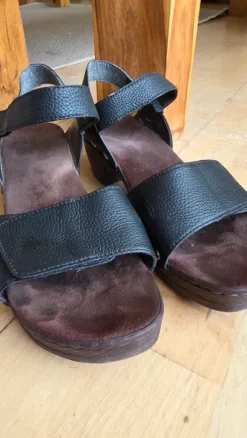 Rieker Leder Sandalen schwarz Gr 37