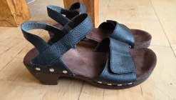 Rieker Leder Sandalen schwarz Gr 37
