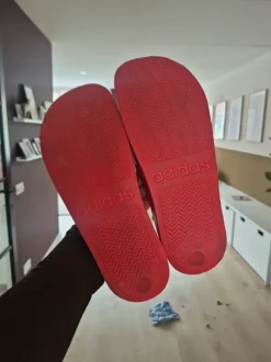 Rode adidas badslippers