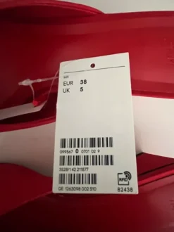 Rode satijnen muiltjes met hak H&M