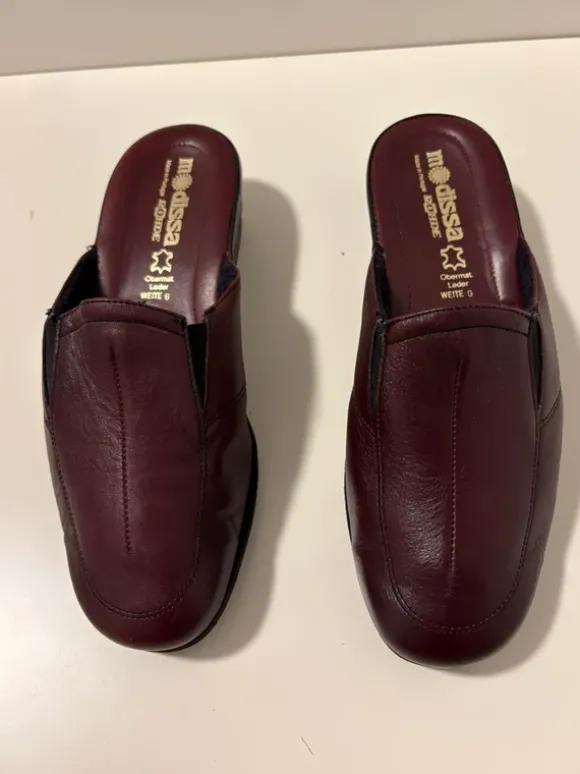 ROHDE Modissa Leder-Pantoletten (Echtleder)Gr. 39 – Bordeaux – NEU