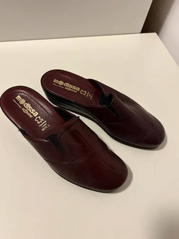 ROHDE Modissa Leder-Pantoletten (Echtleder)Gr. 39 – Bordeaux – NEU