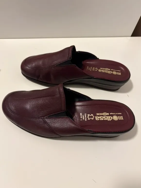 ROHDE Modissa Leder-Pantoletten (Echtleder)Gr. 39 – Bordeaux – NEU