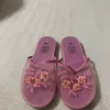 Rosa Mesh Slipper mit Blumen 🌸