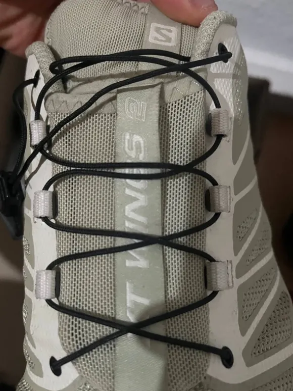 Salomon XT-Wings 2 Gr. 45 Beige Mesh Trail Y2K
