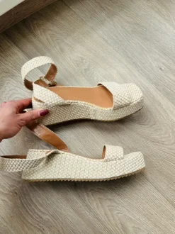 Sandalen espadrille Plateausandale 70ies