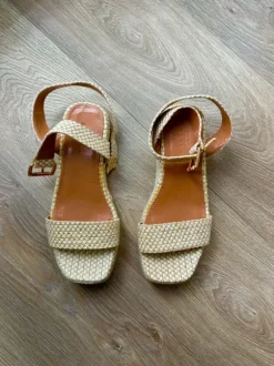 Sandalen espadrille Plateausandale 70ies