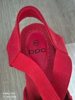 Sandalen Gr 41 rot Espadrilles Keilsandaletten