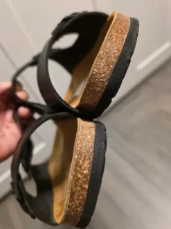 Sandalen, Größe 43, Schuh OKAY, schwarz