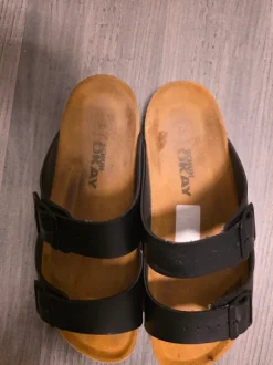 Sandalen, Größe 43, Schuh OKAY, schwarz