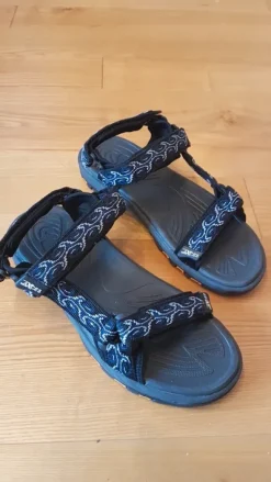 Sandalen Herren Sommer schwarz dunkelblau weiß gemustert Axces Comfortable Cushion System
