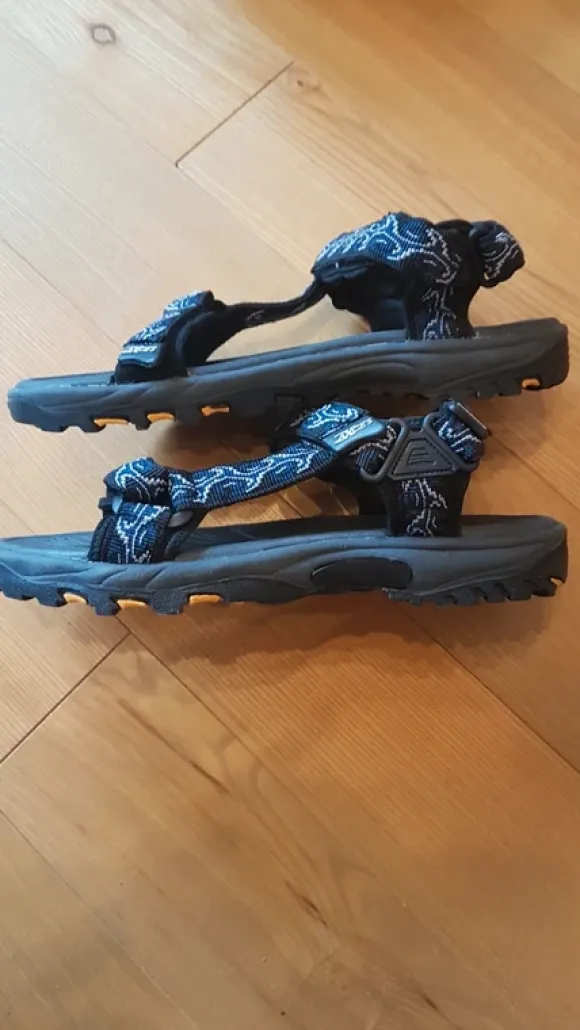 Sandalen Herren Sommer schwarz dunkelblau weiß gemustert Axces Comfortable Cushion System