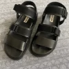 Sandalen, Leder, schwarz, Gr. 41