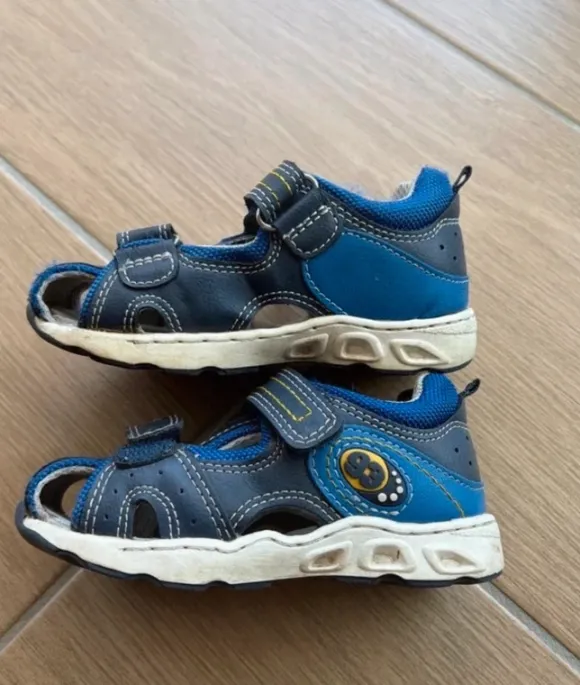 Sandalen mit Klettverschluss blau marineblau Gr. 23 Bobbi Shoes guter Zustand!