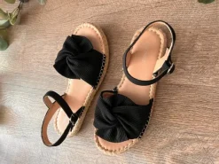 Sandalen Schleife schwarz Größe 36 Sommer Sandalen Damen
