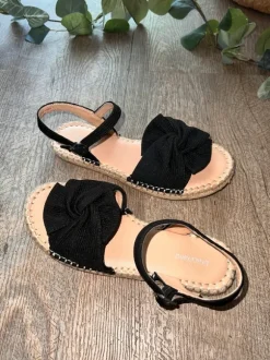 Sandalen Schleife schwarz Größe 36 Sommer Sandalen Damen