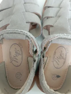 Sandales cuir taupe 27