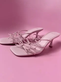 Sandales talons roses Mango