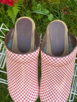 Sanita Clogs Rot-Weiss Größe 41 Leder