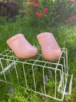 Sanita Clogs Rot-Weiss Größe 41 Leder