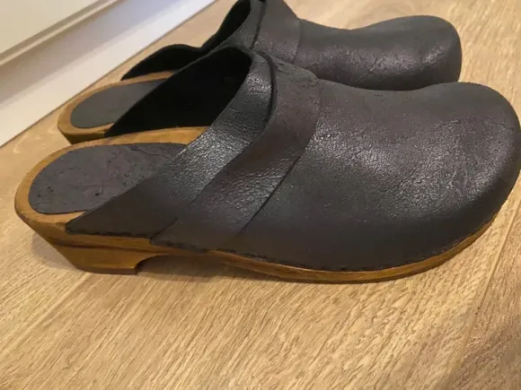 Sanita Clogs-Leder/Holz