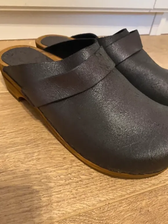 Sanita Clogs-Leder/Holz