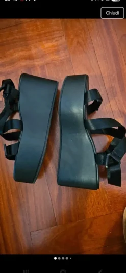 Scarpe con tacco sandali neri black