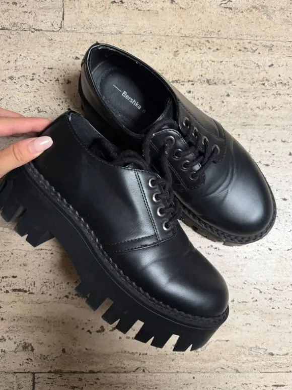 Schnürschuhe Plateu Schnürer Loafer