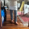Scholl leather clogs
