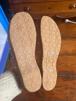 Scholl leather clogs