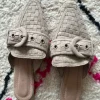 Schuhe Schnalle geflochten 40 Slipper