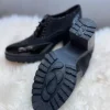 Schwarze Brogue Pumps / Schnürschuhe Größe 36