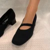 Schwarze Gabor Damen-Pumps im Mary-Jane-Stil Gr.39