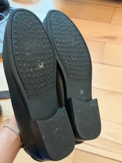 Schwarze Halbschuhe Herren Leder 41
