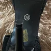 Schwarze High Heel Sandaletten mit Stretch-Schaft – Gr. 38 – Wie neu!