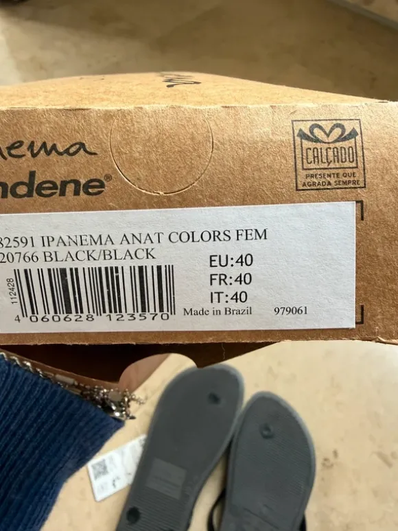 schwarze Ipanema Flipflops 40 neu