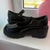 Schwarze Mary Jane Style Schuhe