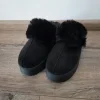 Schwarze Plateau Hausschuh Slipper Gr. 42 NEU