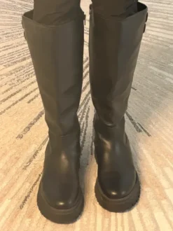 Schwarze Plateau Stiefel 43 / wie neu