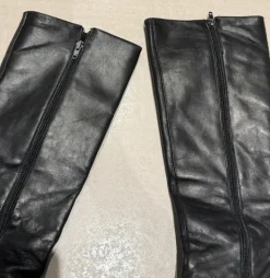 Schwarze Plateau Stiefel Damen