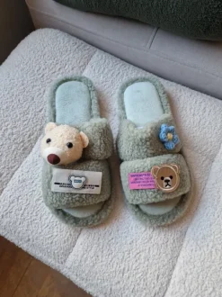Süße Teddy Hausschuhe Fluffy Slippers