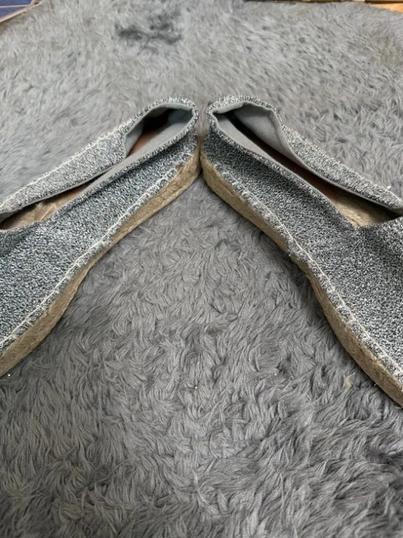 Silber glitzernde espadrilles in Größe 42