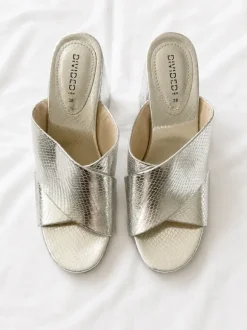 Silberne H&M Mules / Heels Gr. 38