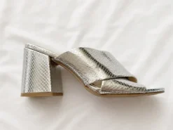 Silberne H&M Mules / Heels Gr. 38