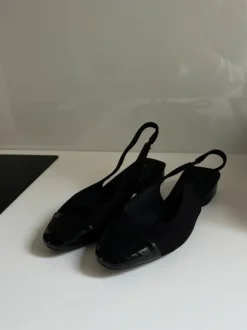 Slingback Ballerinas schwarz Gr 39