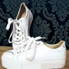 Sneaker plateau gr 36 weiss mit Schrift Turnschuhe
