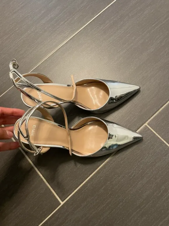 Spitze Pumps | Silber